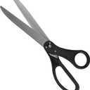 25" Ceremony Ribbon Cutting Scissors by Allures & Illusions, Black