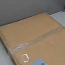 MyGift Tray Top Side Table, 24 Inch Square End Table with Raised Edge, Matte Black Metal Nightstand for Living Room, Bedroom, Small Spaces