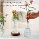 Glass Bud Vase Set of 30 - Small Vases for Flowers in Bulk - Assorted Vintage Crystal Vases for Flowers, Table Centerpieces (Clear, 30 Pcs)