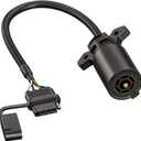 Goupchn 7 Way Blade to 4 Way Flat Trailer Plug Adapter 1ft/30cm 7 Pin Round to 4 Pin Trailer Wiring Connector Cable for Trailer, RV, Lights