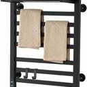 Heated Towel Racks for Bathroom, 8-Bar Wall Mounted Towel Warmer with Shelf