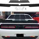 Rear Wickerbill Spoiler for Dodge Challenger 2015-2024 SRT RT Hellcat Scat Pack with Backup Camera, 2 Pieces Add-on Type Wicker Bill Spoiler with RivNut Tool