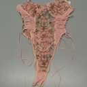 Lilosy Women Sexy Lace Up Floral Embroidered Teddy Lingerie Bodysuit Top Mesh Sheer One Piece (XX-Small, Pink)