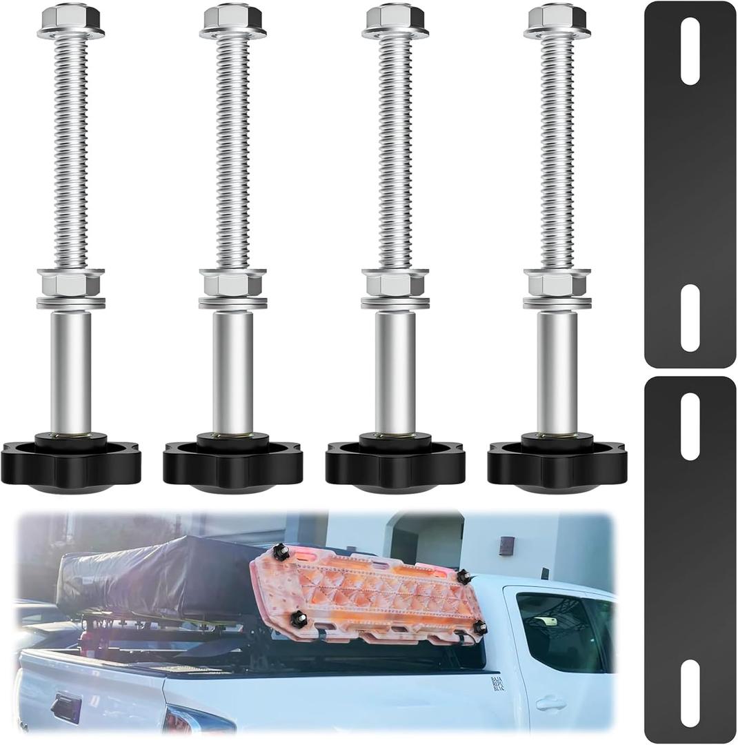 Traction Board Mount Pins, Easy to Install Recovery Board Mount Kit, Safety Traction Board Mount, Fit for All 4.72"~6.69" (12~17cm) Hole Spacing