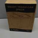 2 Pack 2.7 Gal Bathroom Trash Can with Lid, Automatic Trash Can Small Smart Garbage Can Touchless, Slim Motion Sensor Waterproof Plastic Trash Bins for Bedroom Office Kitchen Toilet (White)