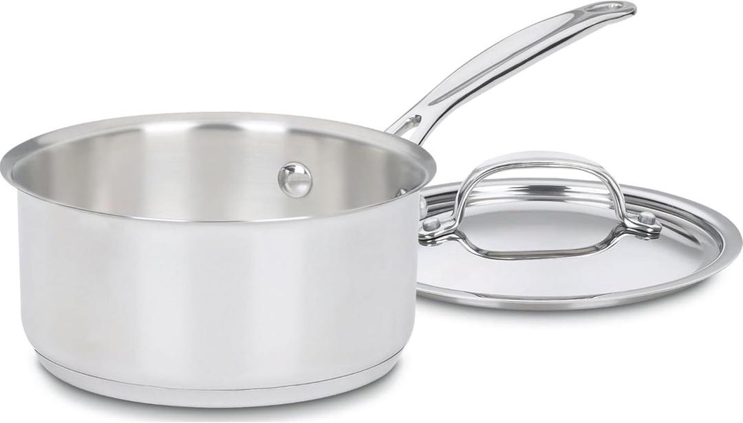 Cuisinart 1.5 Quart Saucepan w/Cover, Chef's Classic Stainless Steel Cookware Collection, 719-16 (1.5 Quarts, 1.5-Quart)