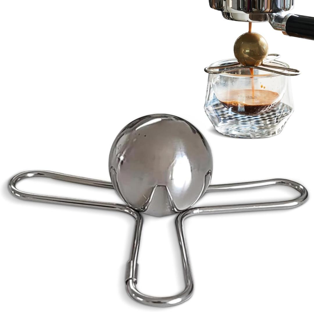 The SPHERE Espresso Cooling Ball, Compound Chiller for Espresso Shots, Espresso Accessories, Espresso Machine Accessories, Espresso Must Haves, Coffee Tools, Works for Nespresso (3 Prong)