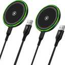 Pixel 9 Pro 9A Wireless Fast Charging Pad for Google Pixel 10 9 Pro XL Fold 8 8A 7 7A 6 5,2Pack 15W Samsung S25 Wireless Charger Android Phone Station for Galaxy S25 S24 S23 S22 S21 S20 Ultra