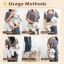 Dog Sling Backpack Carriers - Adjustable Pet Lift Harness Gear, Breathable Dogs Carrying Lifting with Traction Leash Shoulder Straps and Treat Bag for Walking Hiking Travel (L, 14-20lbs)