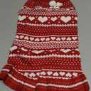 Christmas Dog Sweaters Dress Red Xmas Dog Costumes Winter Warm Pet Clothes White Heart Doggie Puppy Christmas Outfits Cat Knitted Clothing for Small Medium Large Dogs Cats(Red, XL)