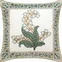 patdrea Decorative Square Throw Pillow Covers 18"X18",Velvet Soft Farmhouse Throw Covers,Floral Throw Pillow Case for Couch Sofa Bed Living Room