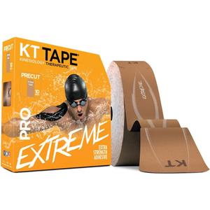 KT Tape PRO Extreme, Synthetic Jumbo Kinesiology Athletic Tape, 150 Count, 10” Precut Strips, Titan Tan
