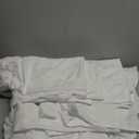 SONORO KATE 100% Egyptian Cotton Sheets Set - 1000 High Thread Count, Luxury 5-Star Hotel Sateen Bed Sheets, Soft, Breathable Long Staple Sheets, Fit up to 16" - 4 PC (White,King)