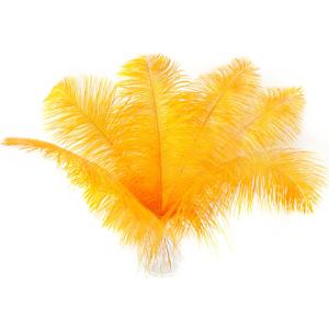 Soarer Gold Ostrich Feathers for Crafts - 15 pcs 12-14inch Feathers for Festival Party Table Centerpieces,Floral Arrangements and Home Decoration.(Gold)