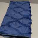 decorUhome Spring Euro Sham Throw Pillow Covers 22x22 Inch Set of 2, Soft Plush Faux Fur Wool Dark Blue Accent Couch Pillow Covers for Modern Farmhouse Bed Sofa Living Room