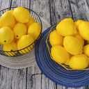 Artificial Lemons Simulation Lifelike Small Lemons Fake Fruit for Home Kitchen Wedding Party Decoration Photography 12pcs Set (Yellow)