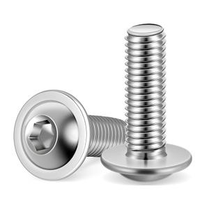 MewuDecor M8-1.25 x 25mm Flanged Button Head Socket Cap Screws Flange Bolts, 18-8 Stainless Steel 304, Full Thread, Allen Socket Drive, 25 PCS