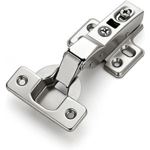 HOME EDIT 1 Pairs 2 Pack European Half Overlay Soft Close Cabinet Hinges Concealed Kitchen Cabinet Hinges Heavy-Duty Frameless Adjustable for Cupboard Hardware