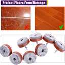 Swpeet 52Pcs 24mm Brown Furniture Felt Pads Non Slip Furniture Pads with Screw-on Felt Pad Furniture Slider Floor Protector for Wooden Leg Feet of Chair Table Sofa