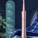 Sonic Electric Toothbrush for Adults, USB Rechargeable Sonic Toothbrush with 8 Brush Heads, Smart Timer, 5 Modes, 2-Hour Fast Charge Last 30 Days, Pink