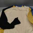 4 Pack Men's Mock Turtleneck Shirts, Long Sleeves Thermal Pullover Sweater Casual Undershirt Loose Fit Tops (Large, Black, Yellow, Apricot, Haze Blue)