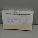 DEIOVWXS Makeup Mirror, 3000mAh Rechargeable Double-Sided Magnifying Vanity Mirror with 3 Colors, 1X/10X, 360 Rotation, Adjustable Brightness, Gifts for Mom, Women,Wife, Girls, Dorm Room Essential (Chrome)