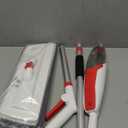 nacena Spray Mop for Floor Cleaning, Dust Mop with 420 ml Refillable Bottle and 3 Pcs Washable Pads Dry Wet Floor Mop for Household or Commercial Use for Hardwood Laminate Tile Ceramic, Red&White