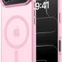 Tigowos Magnetic for iPhone Air Case Fits MagSafe 16FT Drop Resistant Matte Skin Feeling Back Cover Shockproof Slim Fit for iPhone 17 Air Phone Case 6.5 inch,Light Pink