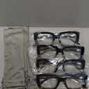 Eyekepper 4 Pack Stylish Reading Glasses Women - Oversized Square Readers Black/Tortoise