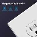 ELEGRP 15 Amp 125V Duplex Receptacle Outlets, Standard Electrical Wall Outlet, TR Tamper Resistant, Self-Grounding, Residential Grade, Mid Outlet Covers Included, UL Listed, Matte White, 10 Pack