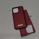 Wallet Case for iPhone 13 Pro Compatible with Magsafe, 2-in-1 PU Leather Flip RFID Blocking Card Holder Stand Shockproof Magnetic Detachable Case for iPhone 13 Pro Case 6.1", Burgundy