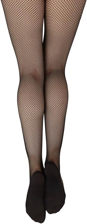 Capezio girls Professional Fishnet Seamless Tight - Girls (Small, Black)