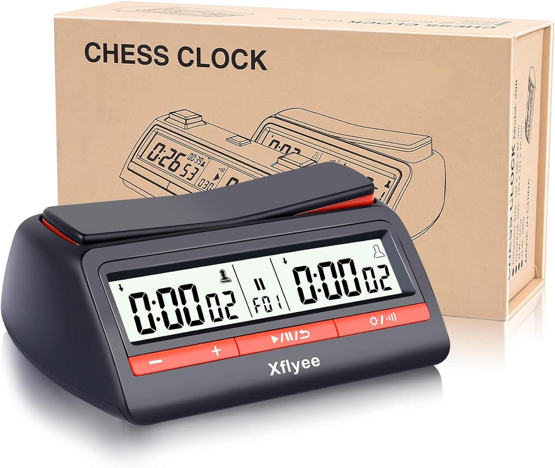 [2023 New] Xflyee Chess Clock - Digital Chess Timer, Portable Timer for Board Games and Chess with Bonus and Delayed Countdown Function
