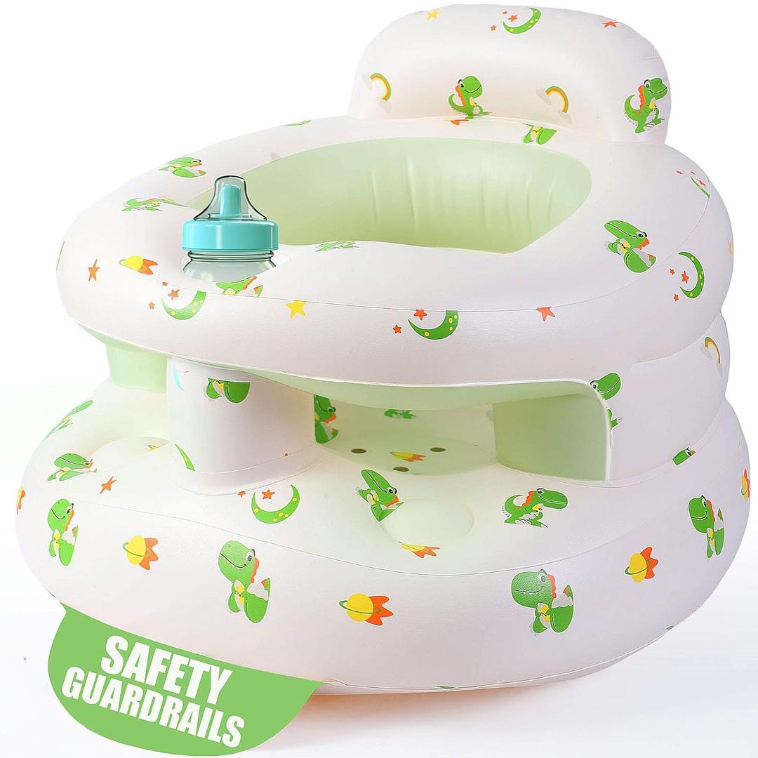 Upgraded Inflatable Baby Seat for Babies 4-36 Months, Inflatable Baby Chair Sit Me Up Floor Seat for Baby, Back Support Baby Seats for Infants for Sitting Up with Built-in Air Pump