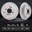 Rear Rotors Compatible with Accent [ 2012-2022 ] Brake Rotor Kit