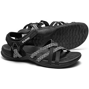 UBFEN Womens Hiking Comfort Sport Sandals Beach Vacation Camping Casual Sport Sandals with Adjustable Straps and Arch Support Size 37