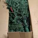 8 FT Pre-Lit Artificial Hinged Xmas Tree with 1480 PVC and PE Branch Tips-XL