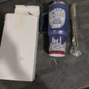 Baseball Gift for Men, 40 Oz New York Baseball Tumbler with Handle & Straw, Thanksgiving Christmas Birthday Gifts for Baseball Players Fan Coach, Stainless Steel Baseball Cup, 1 PC