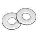 uxcell 20Pcs M10 Fender Washers, 304 Stainless Steel Flat Washer 34mm OD, 3mm Thickness, Metal Gasket for Screws and Bolts, White Wash
