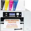 Sawgrass SG500 Sublimation Printer Bundle with Anti-Clog Technology | Only Printer Designed Exclusively for Sublimation | Includes 31mL SubliJet UHD Inks & TruePix Paper | Wi-Fi