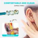 48 Pcs Earwax Removal Adhesive Swabs Ear Wax Removal Tool & Ear Cleaning Tool Kit, with Gentle Removal Stick for All Ages (Single Head)