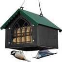 Kingsyard Double Suet Bird Feeder with Weatherproof Roof, All Metal, Upside Down Suet Feeders for Outdoors Hanging, Great for Downy Woodpecker Nuthatch Chickadee, Green