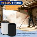 VF4000 Filter Replacement for Ridgid Shop Vac Filters 5-20 Gallon Ridgid Vacuum Filter and 6-9 Gallon Husky Vacuum, 3 Pack Vacuum Filters with 6 Pack Foam Sleeve and 1 Cleaning Brush