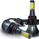 5202 H16 Fog Lamp Super Bright LED 201 PS19W Fog Light Bulbs COB Two-color 6000K White To Yellow Super Bright-DRL Bulbs Replacement for Sierra Silverado Yukon Tahoe Canyon (Pack of 2)