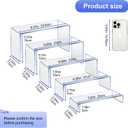 OVNTHYK Acrylic Risers 10 Pcs (2 Sets) Large Display Risers, Clear Perfume Organizer Stands for Figures, Jewelry, Decorations, Cupcakes & Dessert Table Display
