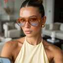 Pro Acme Trendy Aviator Sunglasses for Women & Men, Retro Oversized Square Frame UV400 Protection Sun Glasses