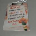 Thank You Teacher Gifts for Teacher Clipboard Appreciation Gifts Birthday for Women Men End of Year Gift Clip Board Graduation Retirement Christmas Valentines Present from Students Colleague Friends