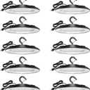 GoBright 10-Pack UFO LED High Bay Light, Ultra Bright 30000 Lumens, 200W IP65 Waterproof Commercial LED Shop Lights for Workshop Factory Barn Warehouse Garage, 5000K Daylight White, Ceiling Mount,120V