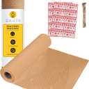 Honeycomb Packing Paper for Moving -15 In x 131 Ft, Shock Proof Brown Wrapping Paper Roll for Shipping With 20 Fragile Stickers & 100Ft Jute Twine