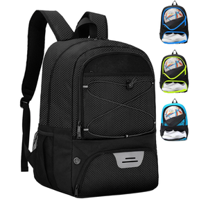 HMLIN Soccer Backpack,Basketball Backpack with Ball Compartment &Shoe Compartment,Sports Bag for Basketball,Soccer,Football& Volleyball